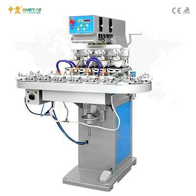 China Four Color Semi Automatic Pad Printing Machine For Medical Small Bottle for sale
