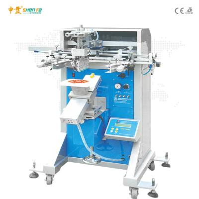 China Flat Semi Automatic Screen Printer With Moving Table for sale