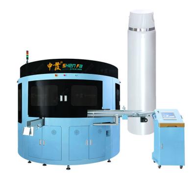 China Screen Printing Hot Foil Stamping Machine 4 Color Varnishing Print On Cosmetic Lotion Bottles for sale