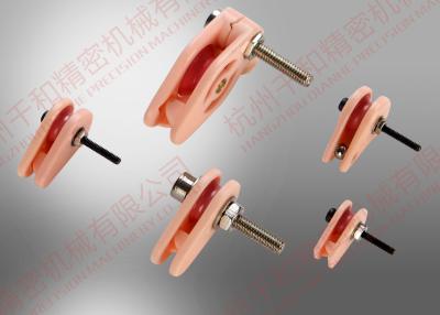 China HRA88 Caged Pink Ceramic Wire Pulley , Polished Coil Winding Tensioner Accessories for sale