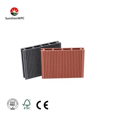 China Sunshien WPC producing HDPE plastic lumber material wpc decking floor best price for sale