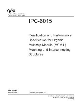China IPC-6015 : Qualification & Performance Specification for Organic Multichip Module Mounting and Interconnecting Structure for sale