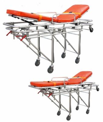 China Sponge Cushion Folding Ambulance Low Position Spinal Board Stretcher With Sponge Cushion for sale
