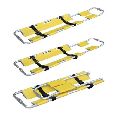 China First Aid  Ambulance Aluminium Folding Plastic Scoop Stretcher for sale