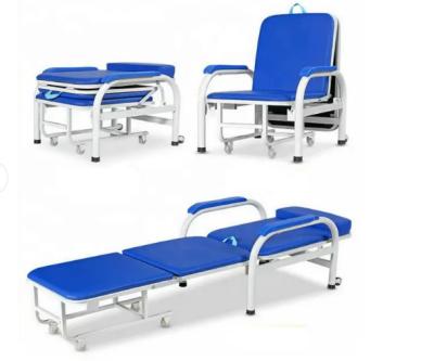 Китай Hospital Foldable Medical Escort Chair Nursing Bed For Elderly Bed Accompany Chair продается