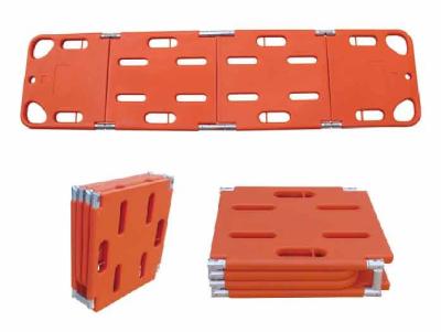 China ABS Plastic 4 Fold Spine Board ,Medical Floating Water Rescue Plastic Folding Spine Board Stretcher for sale
