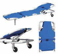 China 185CM Folding Rescue Wheeled Emergency Room Stretcher 60 Deg Hospital Ambulance for sale
