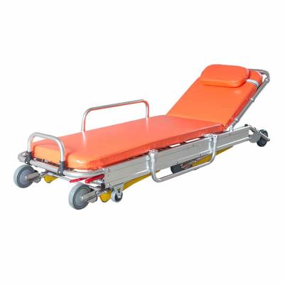 China Manufacturer  Automatic Collapsible Ambulance Stretcher Trolley Patient Transfer Bed for sale