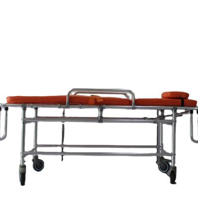China Maca de hospital de 190 cm e 21 polegadas para transferência de paciente carrinho de liga de alumínio não magnético à venda