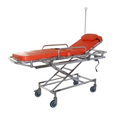 China Adjusted 75in 60 Deg Hospital Patient Stretcher Transport Trolley Non Magnetic Cart for sale