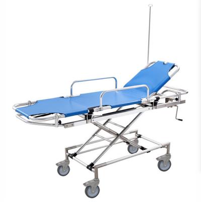 China 55CM 159KG Stainless steel stretcher for emergency treatment with adjustable height for sale