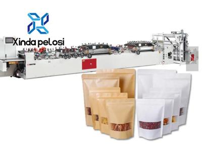 Chine Machine de fabrication de sacs à fermeture à glissière en papier PE stratifié Certification CE 90 pièces/min à vendre