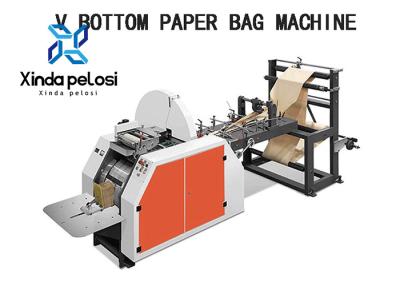 China Kfc V Bottom Food Paper Bag Making Machine Fully Automatic With Printing for sale