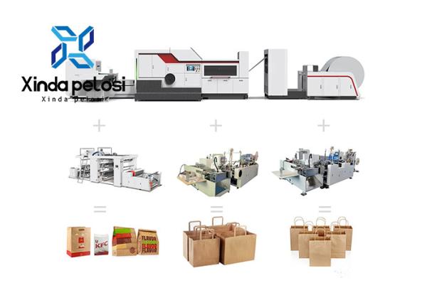 Quality Fully Auto Square Shape Food Paper Bag Making Machine 400pcs/Min for sale