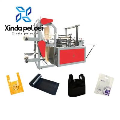 China Automatic PE Biodegradable Plastic Carry Bag Making Machine 220V for sale
