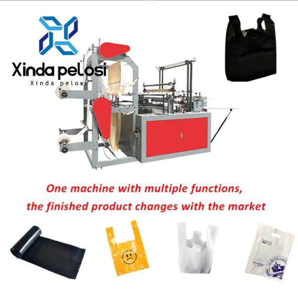 Quality Automatic PE Biodegradable Plastic Carry Bag Making Machine 220V for sale