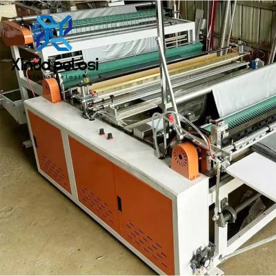 China Quatro linhas de plástico selos laterais sacos de compras máquinas de fabricação de alta velocidade à venda