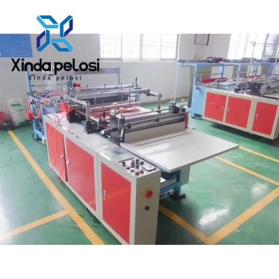 China Double Line Bottom Seal Bopp Pp Plastic Zipper Bag Making Machine Automatic for sale
