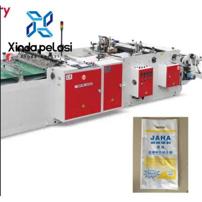 China Máquina de fabricação de sacos de cimento de plástico de filme LDPE com vedação e corte a quente à venda