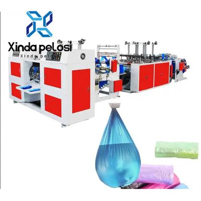 China Bottom Double Layer Four Line Poly Bag Cutting Sealing Machine  380V for sale
