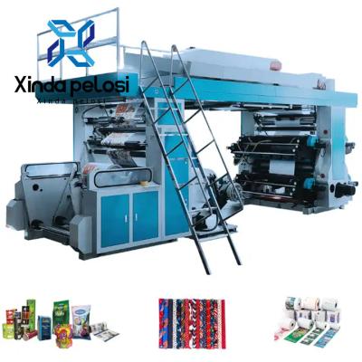 China 6 Kleuren Stack Type Flexo Digital Bag Printing Machine Voor Kraft Papier Thermisch Papier Te koop