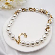 China Pearl Moissanite Fashion Jewelry Necklaces Round Hoop Shape For Women for sale