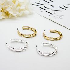 China Rhinestones 14k Gold Cartilage Earring 1.0 X 10mm Round Drill Cartilage Hoop Earring for sale