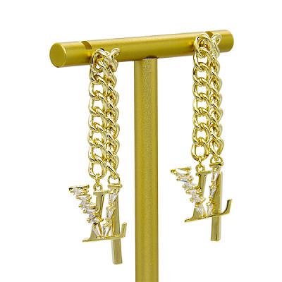 China 0.8 x 10mm Pearl Chandelier Earrings 14k Gold Long Hoop Earrings For Women for sale