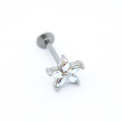 China 8mm Ab Zircon Gems Labret Piercing Jewelry for sale