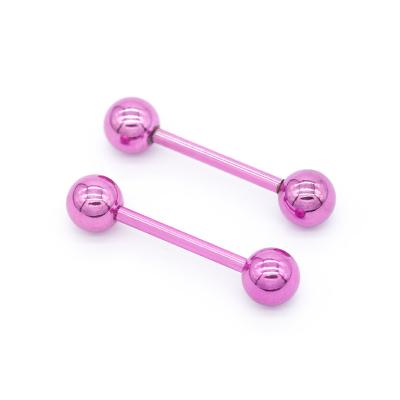 China 15mm Female Rose Red Nipple Piercing Jewelry Stainless Steel Nipple Rings for sale
