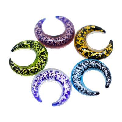 China Pyrex Glass Spiral Ear Tapers 4G Pincher Body Jewelry Rainbow Color for sale