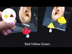 Yellow Red Piercing Earrings Pearl Earrings Dangling Dangle Earrings For Women Statement Earrings