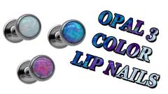 Titanium Lip Studs piercing jewelry Internally Unique Labret Nose Stud With Cubic Zircon