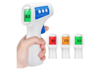 China China manufactory non-contact infrared ray thermometer in three color screen display high fever alarm for sale