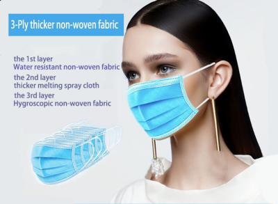 China 3-Ply Mouth Mask Face Mask in Stock Face Mask ffp2 Disposable Facemask For Virus for sale