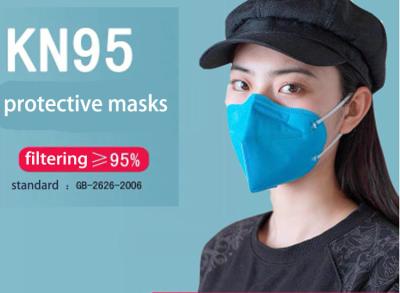 China Non-woven fabric anti-virus civil using KN95 mask blue for sale