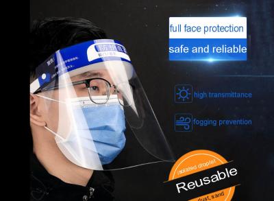 China Recyclable Plastic Clear Full Face Shield With Sponge Prevention Public Protective adjustable Reusable anti virus for sale