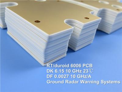 China Rogers RT/duroid 6006 Laminates for High-Frequency Circuits Double Sided rigid PCBs green soulder mask for sale