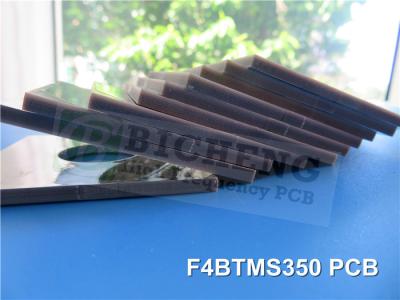 China F4BTMS350 2-layer rigid PCB 6.35mm Thick with Hot Air Soldering Level (HASL) for sale