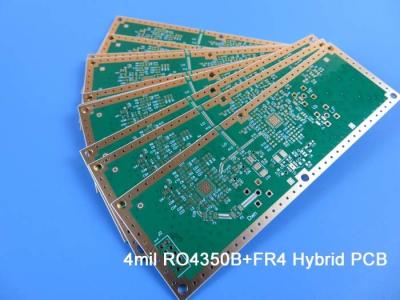 China Hybrid PCB Rogers RO4350B and  High Tg FR-4 4-Layer 1.0mm Mixed PCB on 4mil RO4350B and 0.3mm FR-4 for sale