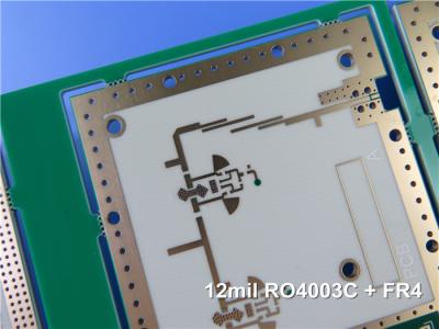 中国 高周波雑種PCBの4つの層はロジャース12mil RO4003CおよびFR-4のPCB板Bulitを混合した 販売のため