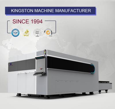 China CNC  12 kw Industrial Fiber Laser Cutting Machine 1500mm*3000mm for sale
