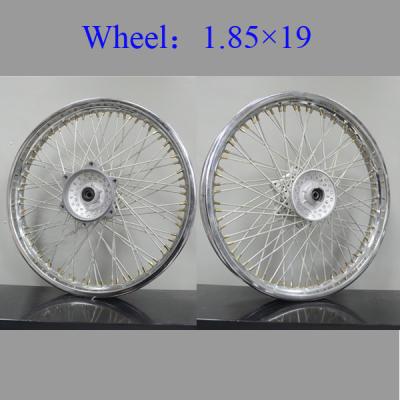 China Lightweight Stainless Steel Spoked Motorcycle Wheels Sturdy Aluminum Alloy for sale