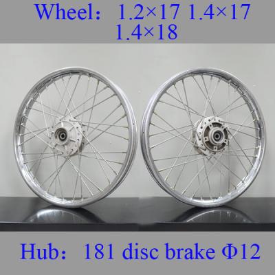 China Universal Spoked Motorcycle Wheels Custom Color Standard Size For Biz Disc for sale