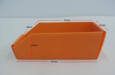 China Die Cut Collapsible Corrugated Plastic Boxes For Flange Storage for sale