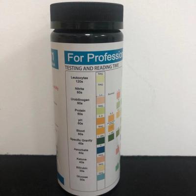China 100T Urinalysis Test Strip ISO13485 Urine Infection Strips Dry Chemical Method for sale