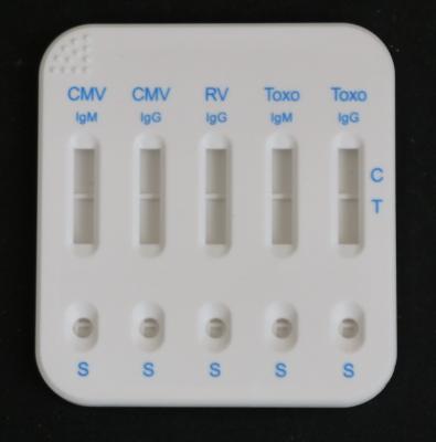 中国 CMV IgM/IgG RV IgG TOXO IgG/IgM Combo cassette Sensitivity Colloidal Gold Urine Test Cassette Kit 販売のため
