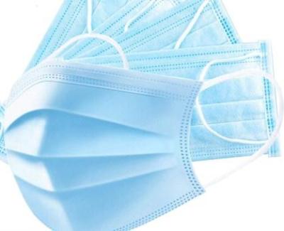 China Blue 3 Ply Non Woven Earloop Disposable Mask for sale