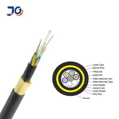China Overhead ADSS Span 300m Fiber Optic Cable 8 12 48 96 144 Core Optical Fibre Cable for sale