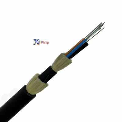 China Cabo de fibra óptica ADSS multinúcleo sem revestimento único de metal com revestimento duplo HDPE à venda